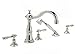 Newport Brass 3-1777 Victoria Triple Handle Roman Tub Faucet with Handshower and, Satin Nickel
