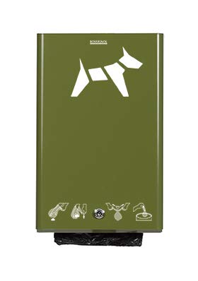 Rossignol hygeca hundekot Bolsa dispensador de Acero Inoxidable para Perros, para Montaje en Pared en 5 Colores, Verde Claro