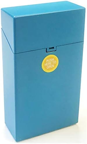 HHB Eclipse Teal Blue Color Crushproof Plastic Cigarette Case, 2ct, 100s Size, 3117Teal-1