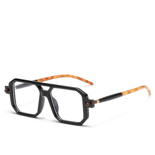 Lunettes de soleil carrées protection UV400 verres miroirs pour hommes et femmes