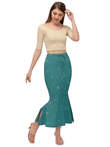Image of Mehrang Stretchable Shimmer Saree Shapewear Petticoat for Women, Skirts for Women,Shape Wear Dress for Saree
