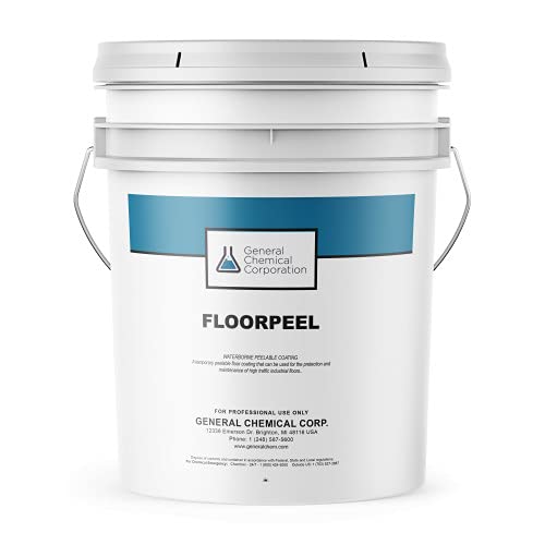 FLOORPEEL 4000 | Temporary Protective Coating | Easy Maintenance of Industrial Floors with Heavy Traffic (White, 5 Gallon)