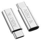 ARKTEK USB-C Adapter - iOS Cable (Female) to USB Type C (Male) - Charging Adapter for Galaxy S10 Note 9 Pixel 3 and More (Pack of 2, NOT for Data Transfer Earbud/Headphone/Fast Charge, Charging Only)