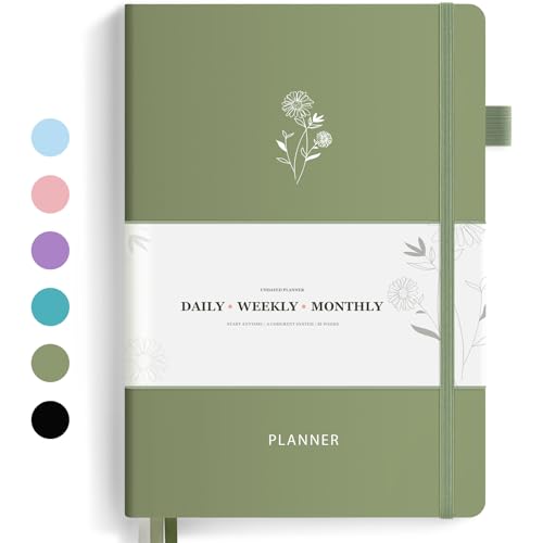 Undated 2025 Planner, Forvencer B5 Daily Weekly & Monthly Planner 2025-2026, 12 Months Calendar Agenda Planner Organizer Notebook, Simplified Large Schedule Book for Men Women, 7' x 10'