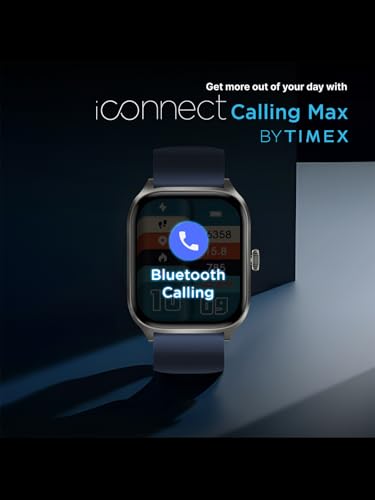 Image of TIMEX iConnect Calling Max 2.01 inch(5.1cm) Display with Functional Crown and BT Calling Smartwatch for Unisex - TWIXW1302T