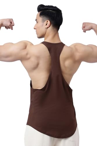 Image of FUAARK Men's Super Combed Cotton Tank Tops Gym Bodybuilding Vest Fitness Workout Sleeveless Stringers
