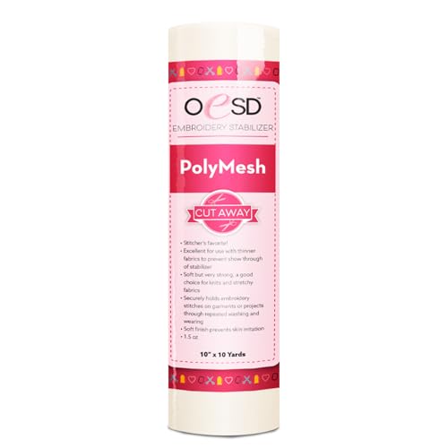 OESD Polymesh Cut Away Embroidery Stabilizer 10