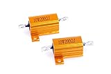 LM YN 10 Watt 200 Ohm 5% Wirewound Resistor Electronic Aluminium Shell Resistor Gold (Pack of 2)