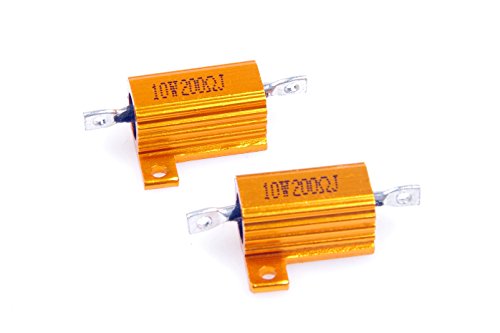 LM YN 10 Watt 200 Ohm 5% Wirewound Resistor Electronic Aluminium Shell Resistor Gold (Pack of 2)