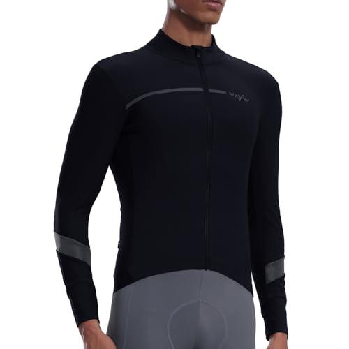 YKYWBIKE Jaquetas de ciclismo masculinas, jaqueta térmica de inverno, manga comprida, camisa de cicl