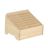 Awleynz 14 Gitter Handygarage Schule, Handy Hotel Aufbewahrungsbox Holz, Multi-Grid-Aufbewahrungsbox FüR Mobiltelefone, Klassenzimmer, BüRo, Schule (Wood color, 14 Grid)