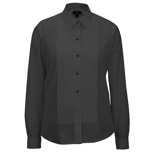Image of Chef Code Women's Tuxedo Shirt with 1 /4 inch Pleats and Point Collar