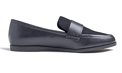 Image of FEVERSOLE Women's Fashion Dress Comfort Low Heel Office Penny Loafer Flats