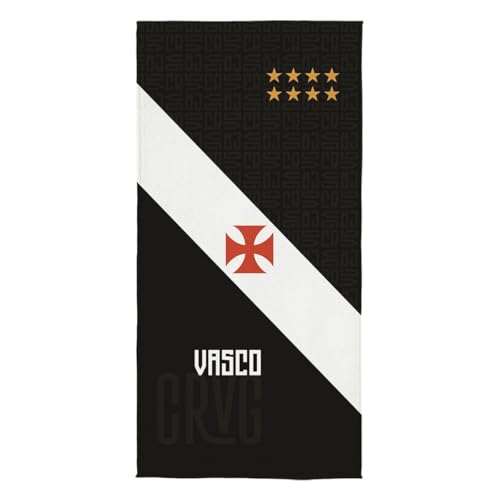 Toalha Aveludada Transfer Vasco 70 cm x 1,40 m Com 1 pe&ccedil;a