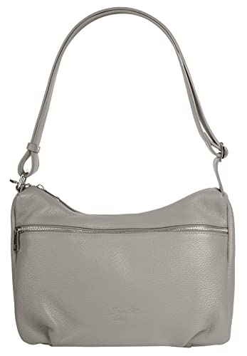 Samantha Look Shopper Echt Leder Damen Made in Italy, geräumige Umhängetasche, elegantes Design 021851
