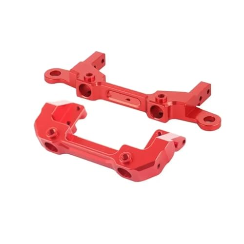 Support Servo Axial SCX10 III et Support Pare-chocs Aluminium Rouge