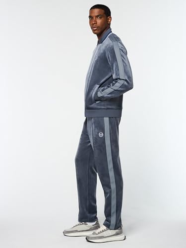 Sergio Tacchini Men's Maglia Velour Track Jacket- Grisaille2