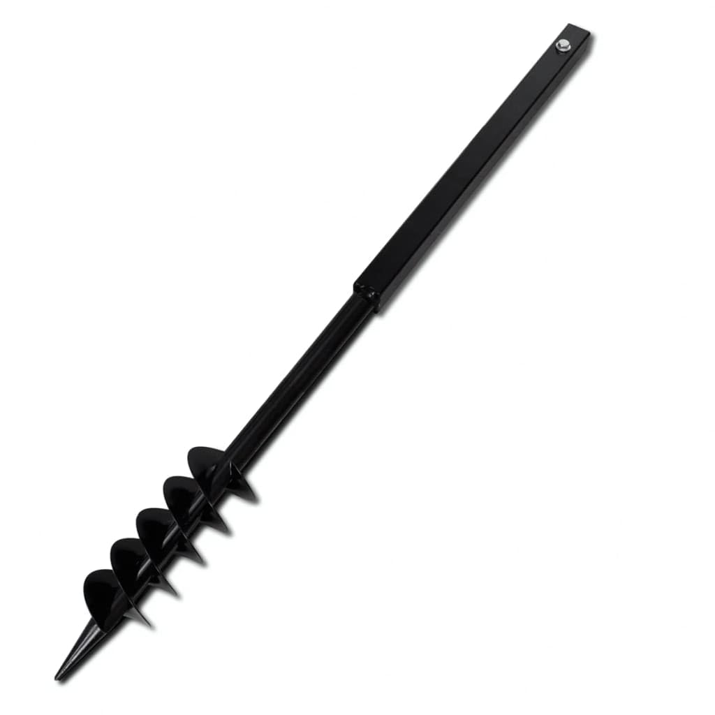 Tarière Manuelle, Perceuse Manuelle Tarière de Jardinage Outil de Plantation avec mèche de tarière 80 mm Acier Noir