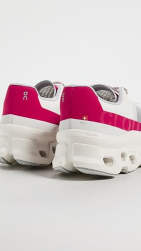 Image of On Women's Cloudmonster Sneakers, Ivory /Grenadine, 7.5 Medium US