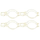 KALLORY Jar Lid Buckle Canning Clips Stainless Steel 4 Pcs 78Mm Wide Mouth Sealing Rings for Mason Jar