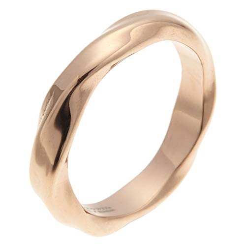 アクセサリーショップピエナリング ステンレス 低アレルギー 傷つきにくい シンプル スクリューリング クラシカル 13号 ピンクゴールド