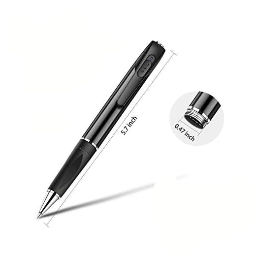 KOBERT GOODS Tragbare kleine Überwachungs-Kamera W8 in Optik eines Kugelschreiber mit Full Hd 1080p für Dauer-Aufnahme inklusive Mikrofon mit Ton-Aufzeichnung, und USB Kabel