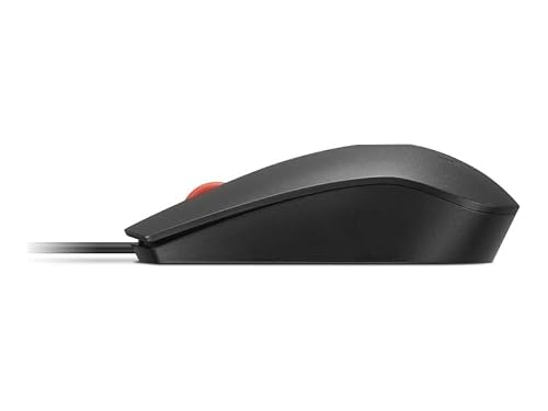 Lenovo - Souris - Optique - 3 Boutons - Filaire - USB - Noir, Rouge