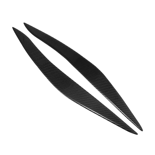 1 Pair Front Headlight Eyebrow Eyelid Trim Eye Lid Cover Decoration Styling Pair Stickers for BMW F10 F11 5 Series 2010-2016 Carbon Fiber Pattern Black Eyebrows Car Exterior Accessories