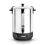 Geepas Electric Catering Urn, 2500W Instant Hot Water Boiler Dispenser - Tea Urn Kettle Home Brewing Commercial or Office Use with Keep Warm- Easy Pour Tap, Stainless Steel – 2 Year Warranty, 30 Litre