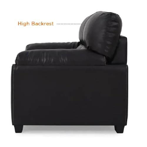 Image of Royaloak Sepang Malaysian Leatherette Sofa 2 Seater | Tufting Design | Pocket Springs for Extra Comfort | Flared Armrests | Solid Wood Frame Construction | High Backrest | Sofas for Living Room