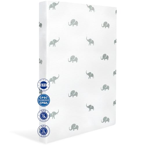 Image of Casusv Mini Crib Mattress - 38x24 in Baby Crib Mattresses for Mini and Portable Crib - Breathable Dual Sided Memory Foam & High Density Support Foam with Waterproof Washable Mattress Cover