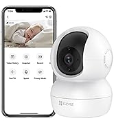 EZVIZ Caméra Surveillance WiFi Intérieure 360°, FHD 1080P, Camera WiFi 2.4Ghz, Vision Nocturne, D...