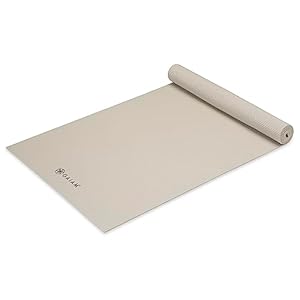Gaiam Yoga Mat 5mm Thick Non-Slip for All Types of Yoga, Pilates and Floor Training (172.7 x 61 x 5mm)