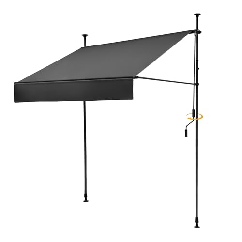 BelleMax Klemmmarkise Balkon ohne Bohren, Markise mit Handkurbel,...