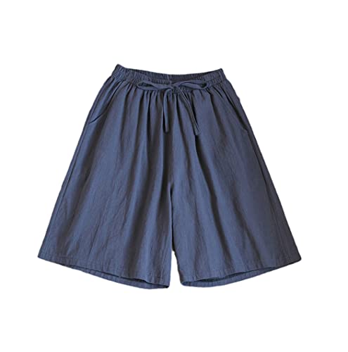 Short d'été décontracté anti-transpiration en coton lin taille haute XXL