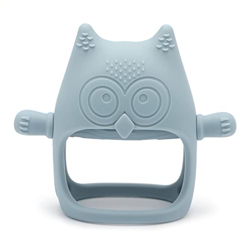 Image of Drop Resistant Silicone Baby Teether Toy for 3+ Month Infants, Baby Chew Toy for Sucking Needs, Hand Pacifier for Breast Feeding Babies, BPA Free (Ether)