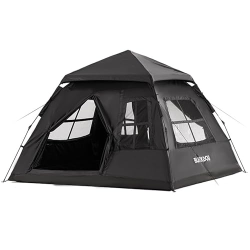 Carpa portátil windhike Blackdog para 2-4 personas negra