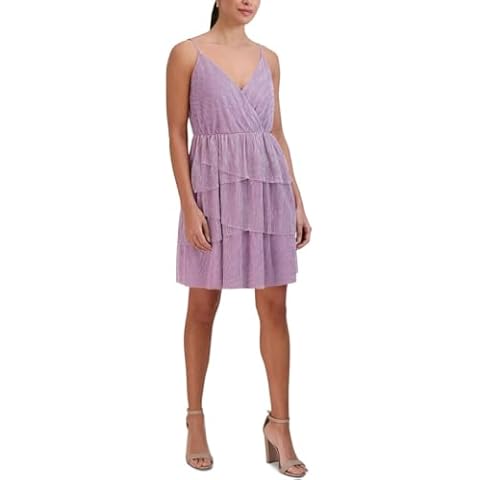 BCBGeneration Lavender Fit and Flare Dress Cover