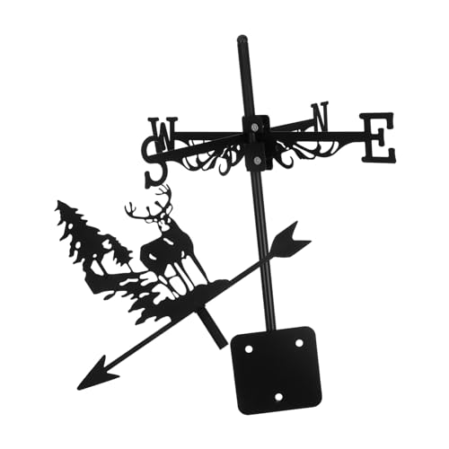 Milisten Veleta Decorativa de Hierro con Diseño de para Techo y Jardín Indicador de Dirección del Viento Resistente y Fácil de Instalar para Exteriores