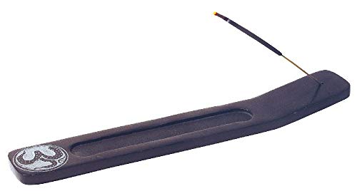 OM Black Stone graviert 25 x 4 cm, Räucherstäbchenhalter