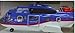 HUIKDY RC Helicopter 800 EC-225 ARF Super Puma Dancopter RC Helicopter Fuselage Blue White Super Puma