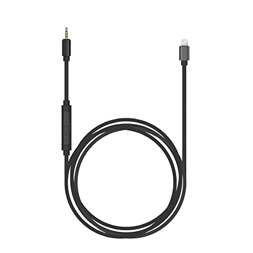 Image of Koss Utility Cord Lightning Cable, Works Utility Series System, in-Line Microphone and Remote, Mfi Certified, Black