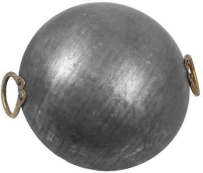 Image of Iron Medium Size 10 Inch /1.80 L Kadhai with Large Handle for Cooking , Silver