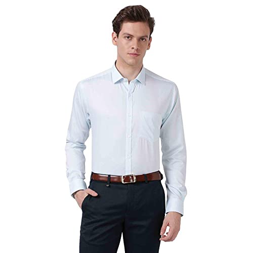 Image of Park Avenue Men's Pure Cotton Checks Pattern Slim Fit Semi Cutaway Collar Full Sleeve Formal Shirt