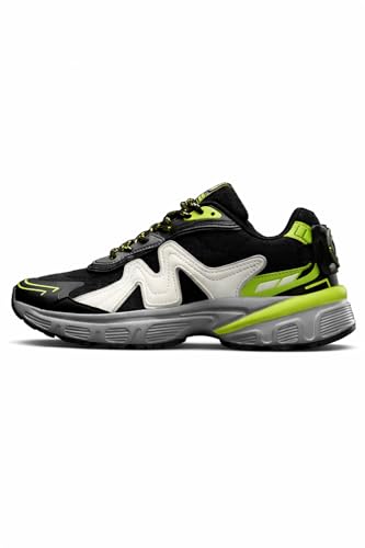 Image of The Souled Store Ben 10: OmniKicks Men and Boys Low Top Sneakers Black and Grey and Lime Green Streetwear Kicks Breathable Mesh Lightweight EVA Midsole Durable Rubber Sole Lace Up Comfortable