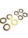 4 Pack Gold Guitar Nuts and Dress Washers for US CTS Pots PureTone and Switchcraft Jacks