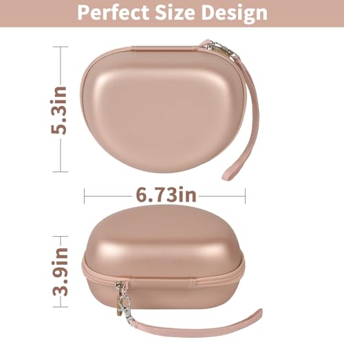 Headphone Case for Skullcandy Crusher/Hesh/Evo Wireless Over-Ear Bluetooth Earphones, for Beats Studio Pro/ 3/Solo 4/3/2 Headphones and More Noise Cancelling Foldable Headset - Hard Box Only (Gold)