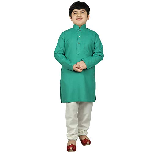 Image of SG YUVRAJ Raw Silk Kurta Set for Boys