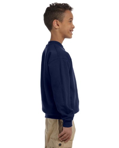 Gildan Boys Heavy Blend Crewneck Sweatshirt, Medium, Navy4