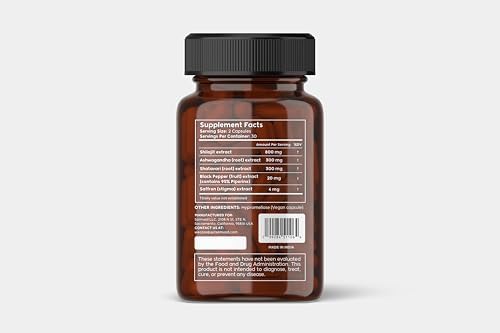 Miniatura 8 de Shilajit for Women  Energy and Hormonal Balance*  Saffron, Shatavari, Ashwagandha  Natural Extracts, Lab Tested, Non-GMO, Vegan Capsules  30 Day